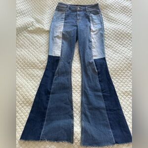 Hollister Patchwork High-Rise Vintage Flare Jeans